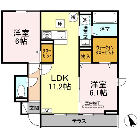 シャルマンいずみ 103号室 間取り