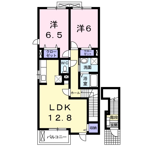 ベージョ フロール 201号室 間取り