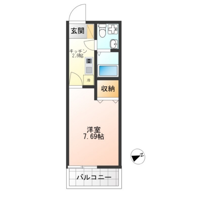 Ｒｅｂｌａｎｃｈｅ 203号室 間取り