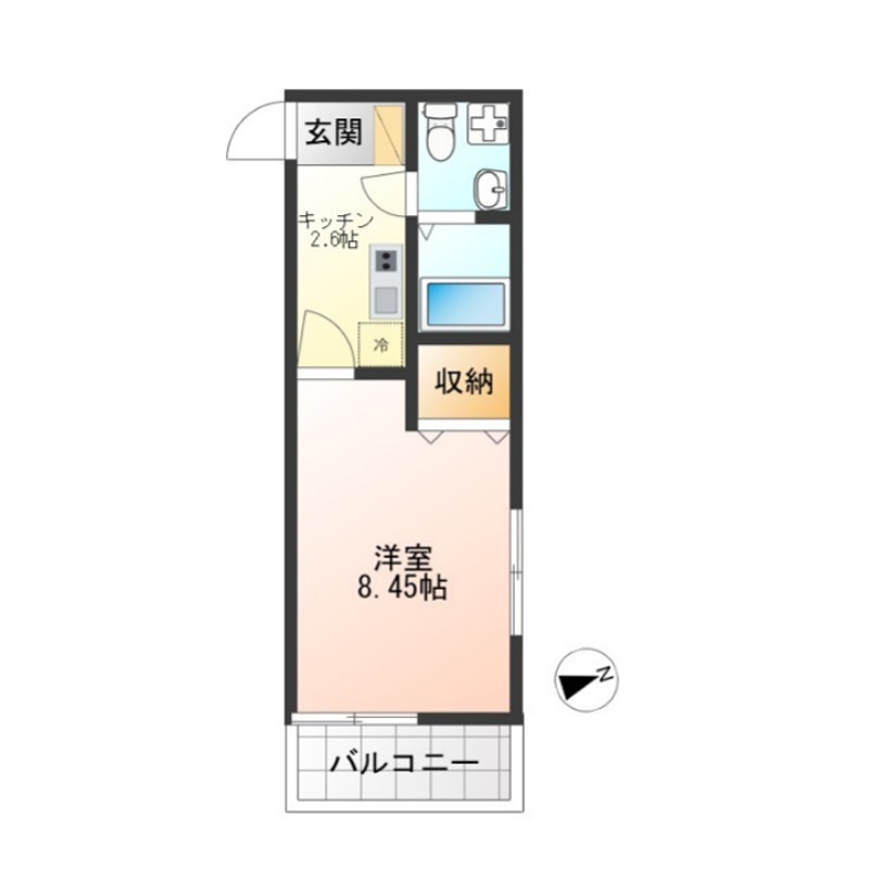 Ｒｅｂｌａｎｃｈｅ 204号室 間取り