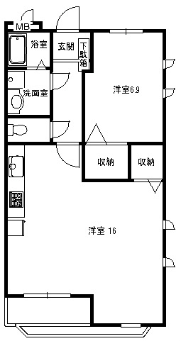 ファヌエル 102号室 間取り