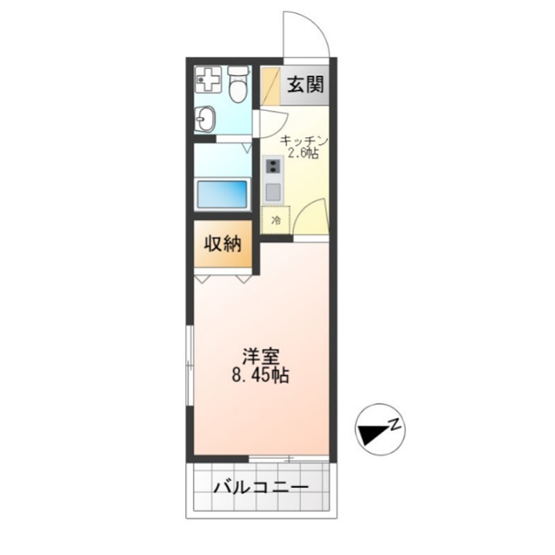 Ｒｅｂｌａｎｃｈｅ 201号室 間取り