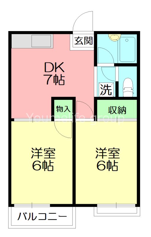 グランデュールテラス 202号室 間取り