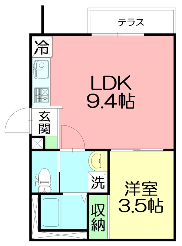 メゾン 雅 102号室 間取り