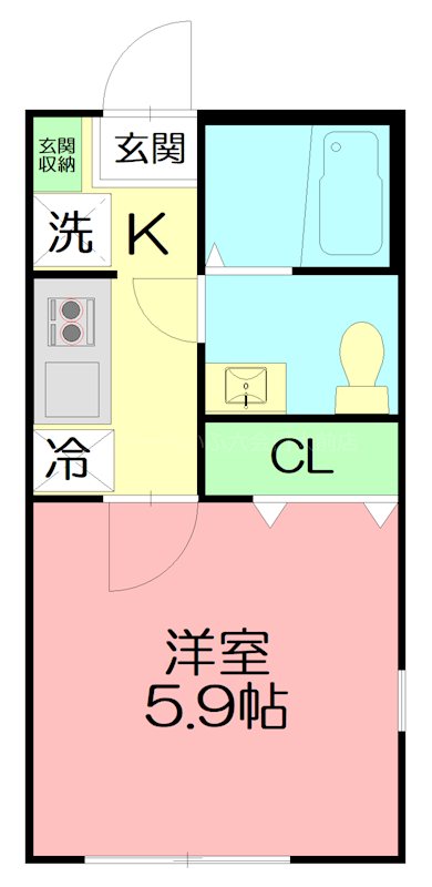 ウィステリア藤沢善行 107号室 間取り