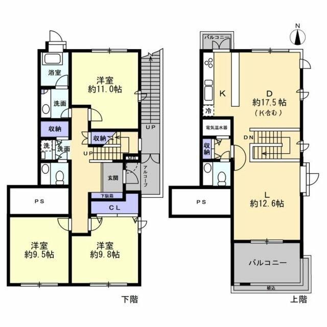 エクレール大磯 A201号室 間取り