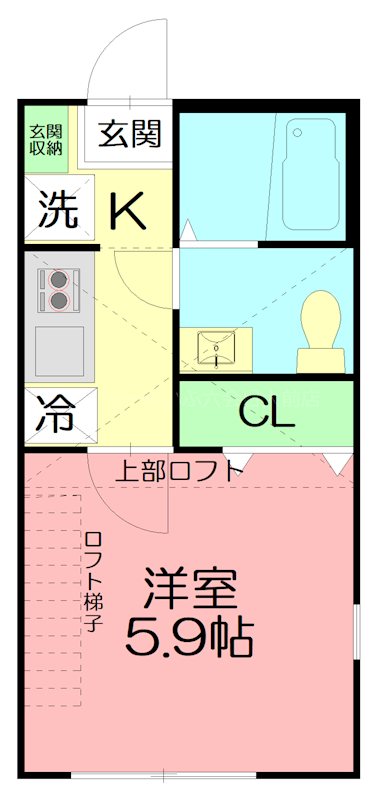 ウィステリア藤沢善行 207号室 間取り