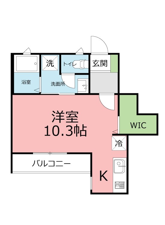 ファーストライフ東大竹 104号室 間取り