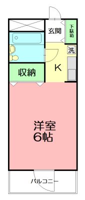 プラーズ徳延 409号室 間取り