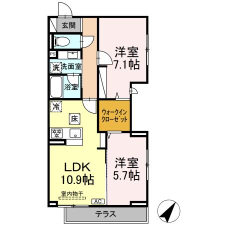ホープハイツ 101号室 間取り