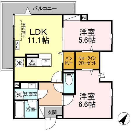 ホープハイツ 203号室 間取り