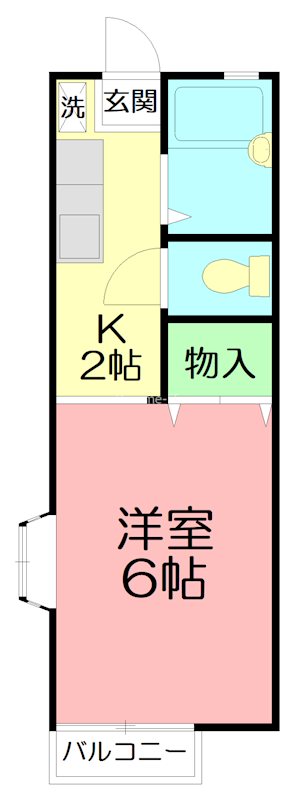 ビューバレー 102号室 間取り