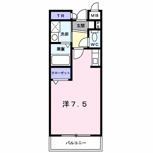 ラピュタ 201号室 間取り