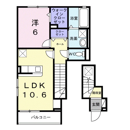 モアナ 201号室 間取り