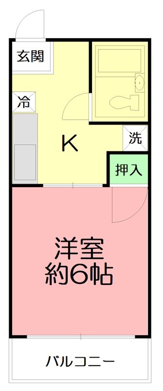 シティハイム開盛Ⅱ 103号室 間取り
