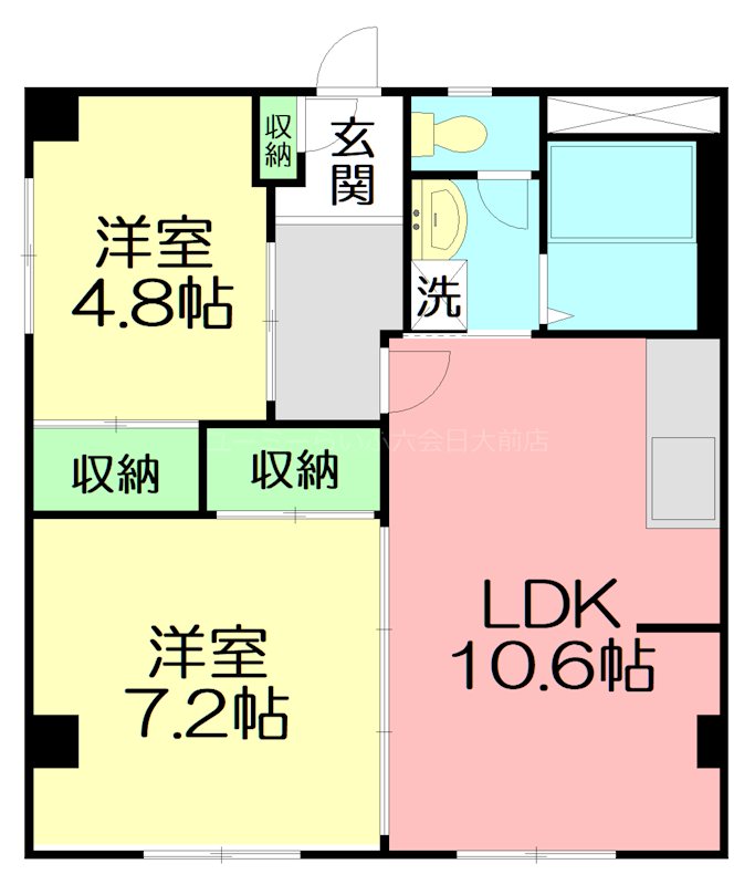 善行駅前共同ビル 607号室 間取り