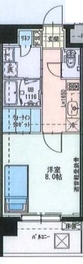 ＵＬＹＳＳＥＳ 402号室 間取り