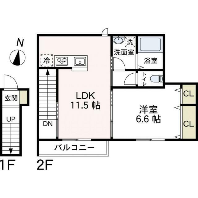 チェーロ 202号室 間取り