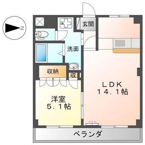 セレーヌ泉 205号室 間取り