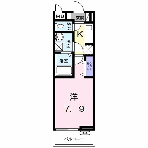 ラピュタテラスA 204号室 間取り