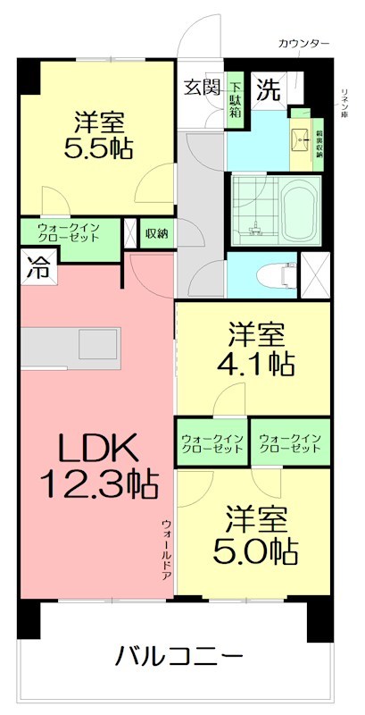 パレステージ茅ヶ崎Ⅱ 1004号室 間取り