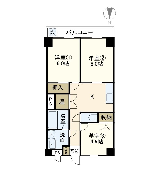 ロイアルハイツ戸塚 402号室 間取り