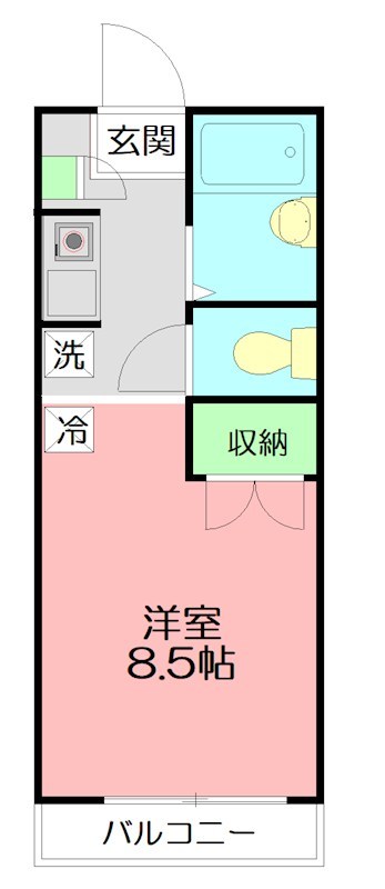 キュービック湘南　壱番館 0303号室 間取り