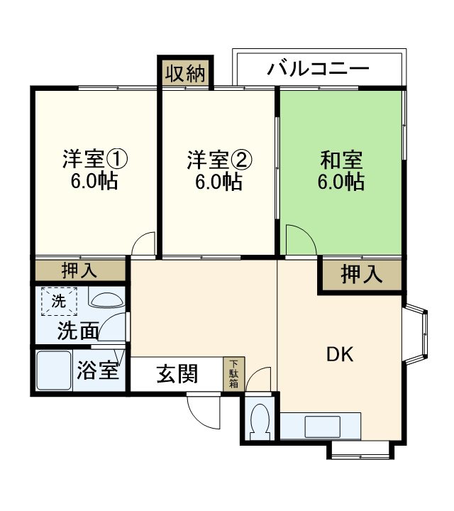 タチカワテラスハウス 201号室 間取り