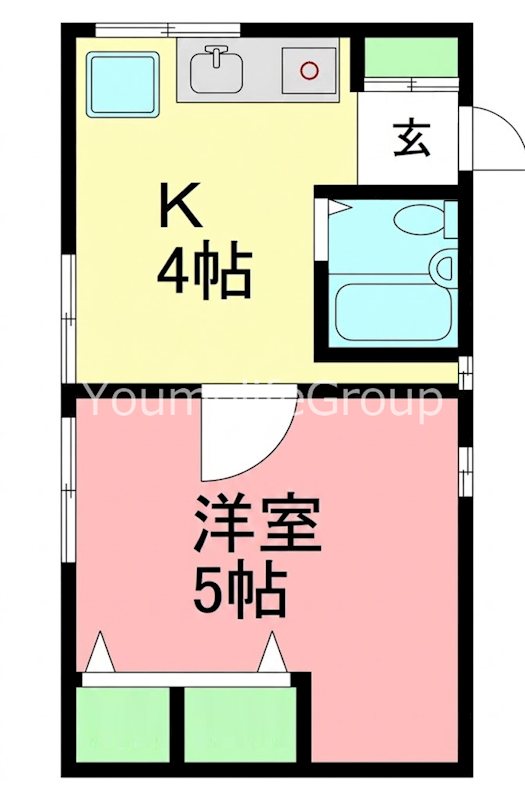 第一浜美ハイツ  206号室 間取り