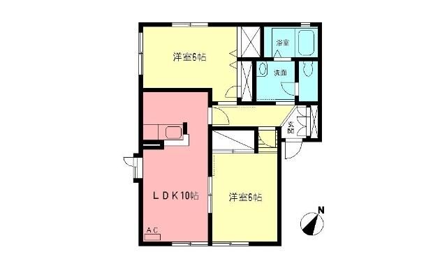 ヴィラグレイスC 101号室 間取り