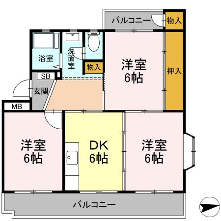 グリーン露木 105号室 間取り
