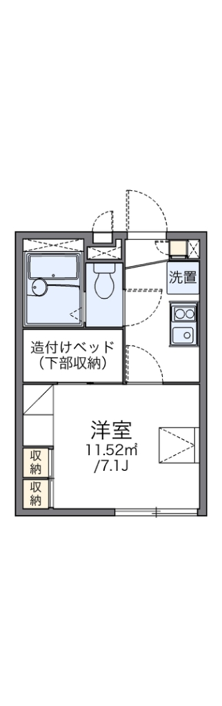 レオパレス東海 201号室 間取り