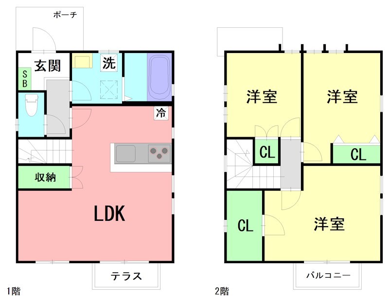 うすい貸家  間取り