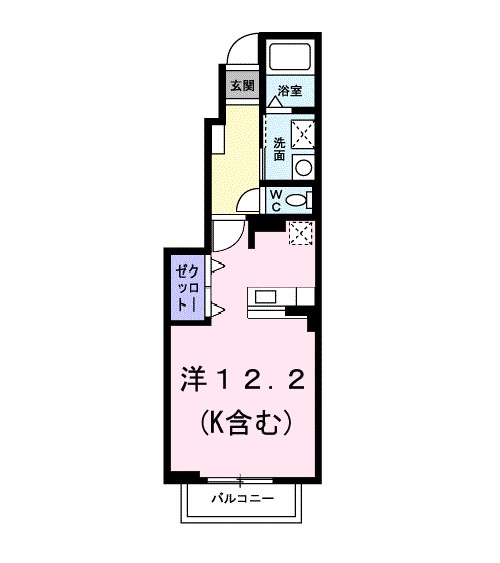 アイリス 102号室 間取り