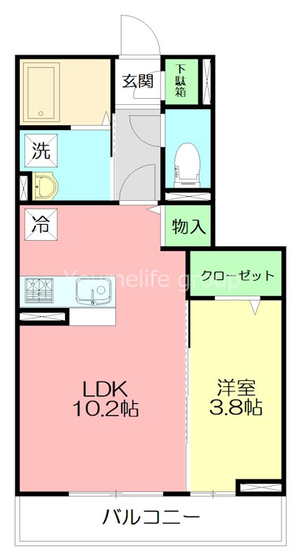 Lupinus　A棟 307号室 間取り