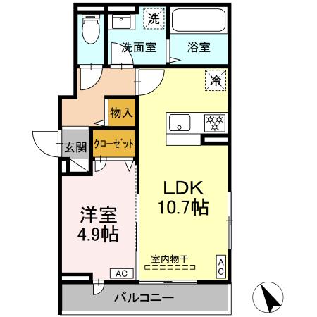 リベラマーロⅤ 205号室 間取り