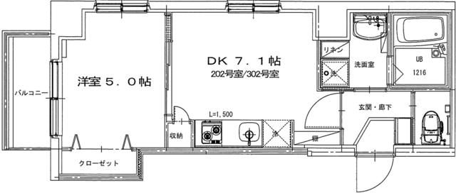 Ａｂｅｒｉ 302号室 間取り