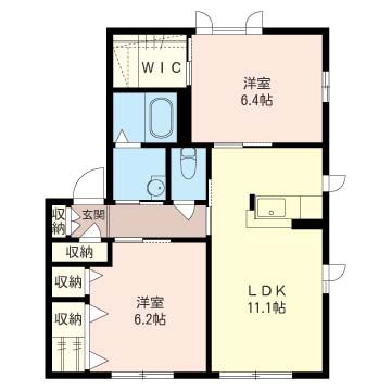 グローリー鵠沼 101号室 間取り