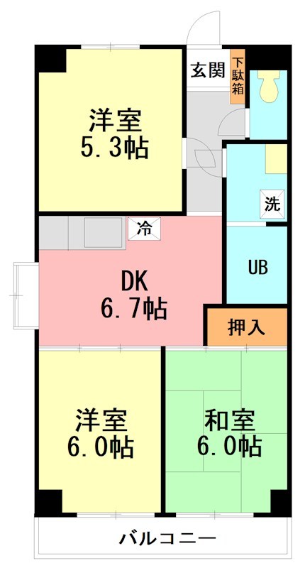 フォンテーヌ緑園 間取り