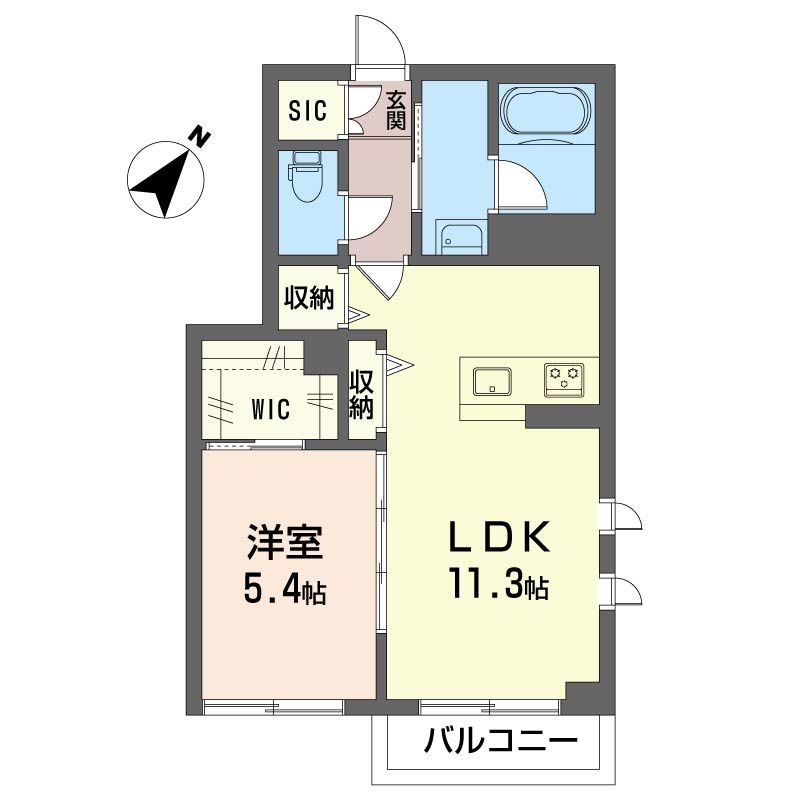リミニイ湘南 101号室 間取り