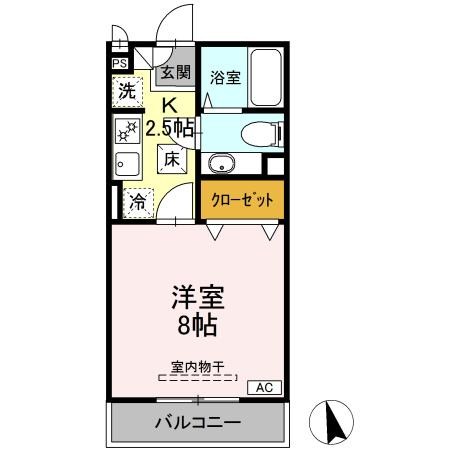 プランドール　Ａ 102号室 間取り