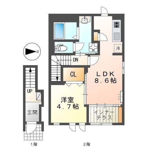 コンフォート E 202号室 間取り