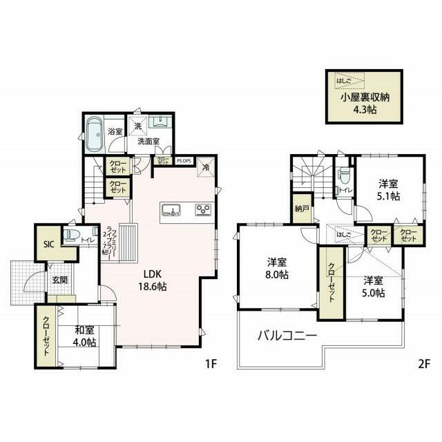 ＳＳＴ藤沢　Ｋ戸建　賃貸 間取り