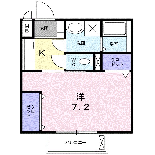 エスポワメゾン 203号室 間取り