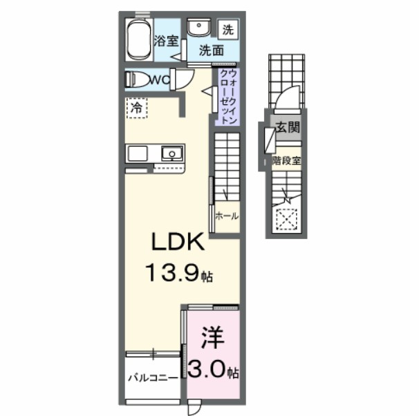 グリーン　フィールド 202号室 間取り