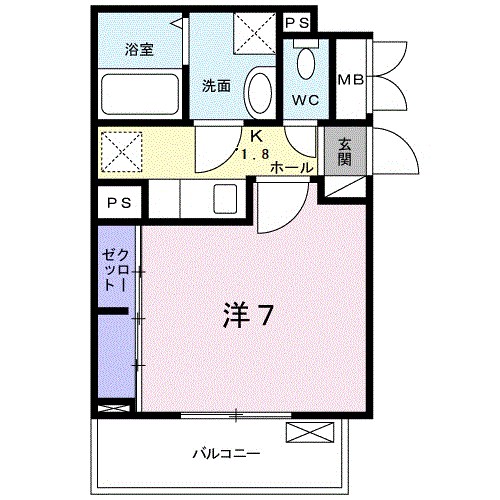 ラフレシール曽野Ⅰ 301号室 間取り