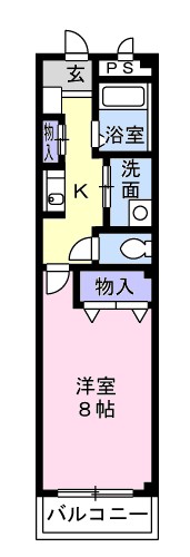 ソレアード 107号室 間取り
