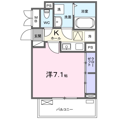 フラン湘南 104号室 間取り