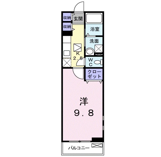 フリーデ 101号室 間取り
