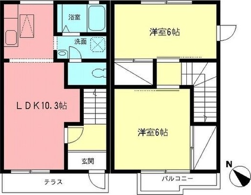 リバーサイドⅡ 101号室 間取り